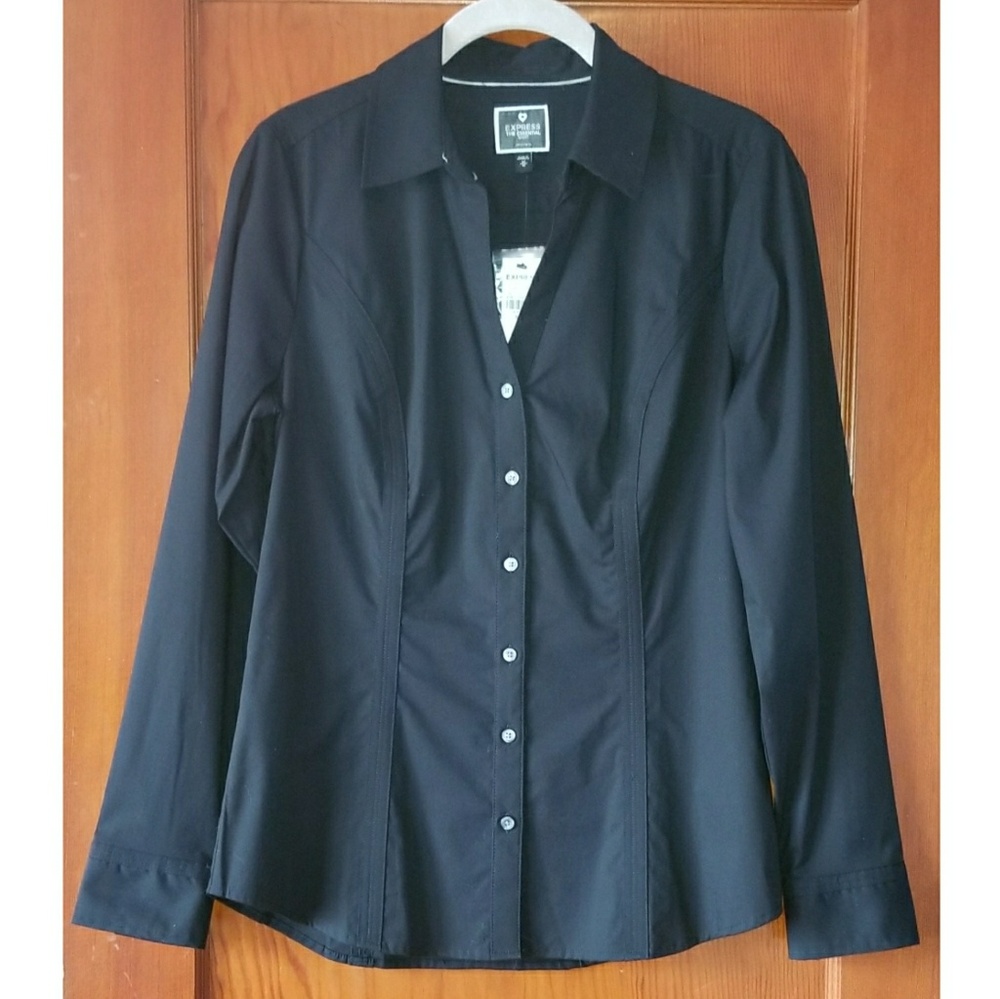 Express Black Button down Shirt